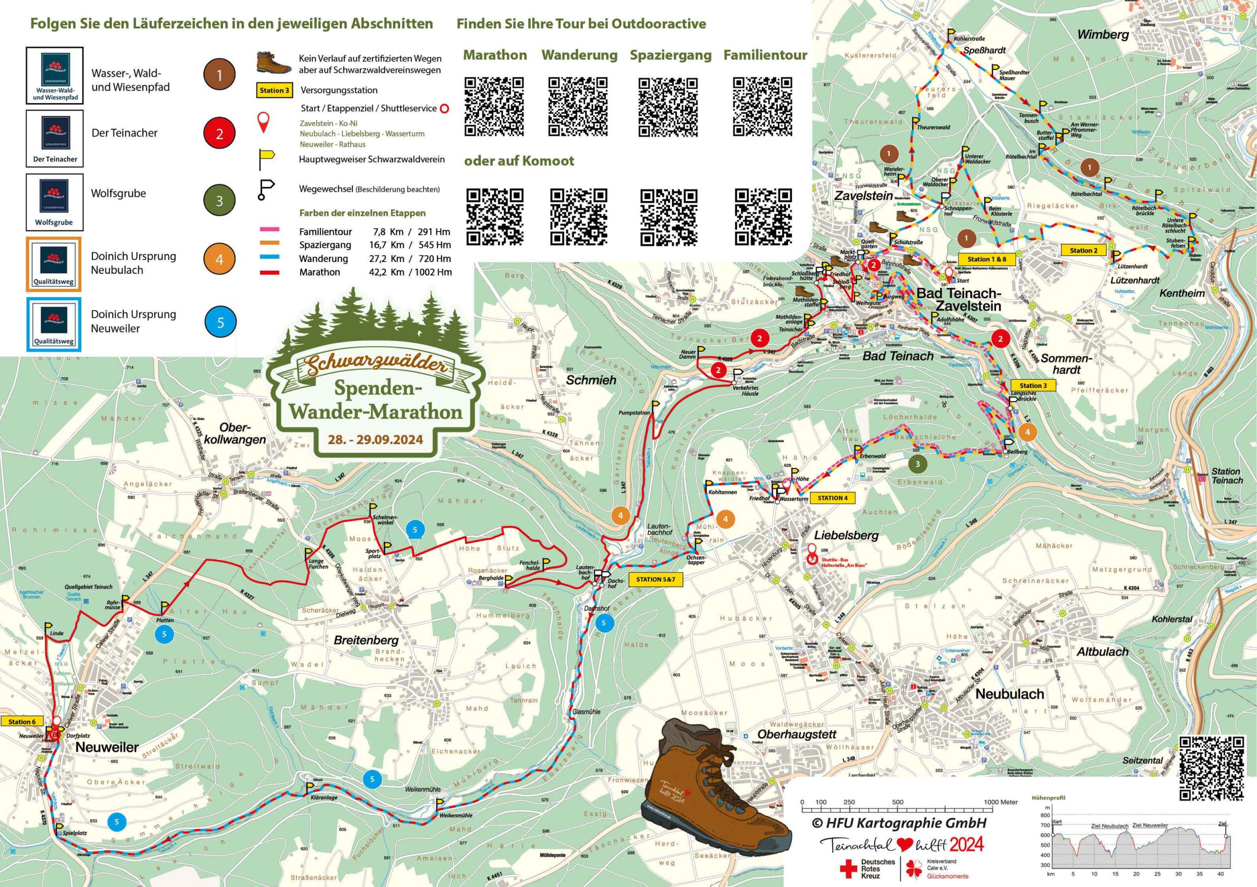 Wanderkarte Schwarzwälder Spenden-Wander-Marathon